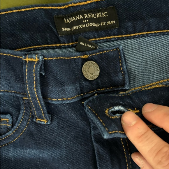 NWOT Banana Republic Super Stretch Legging High Rise Denim Sz 4 27 Skinny Jeans - Picture 3 of 9